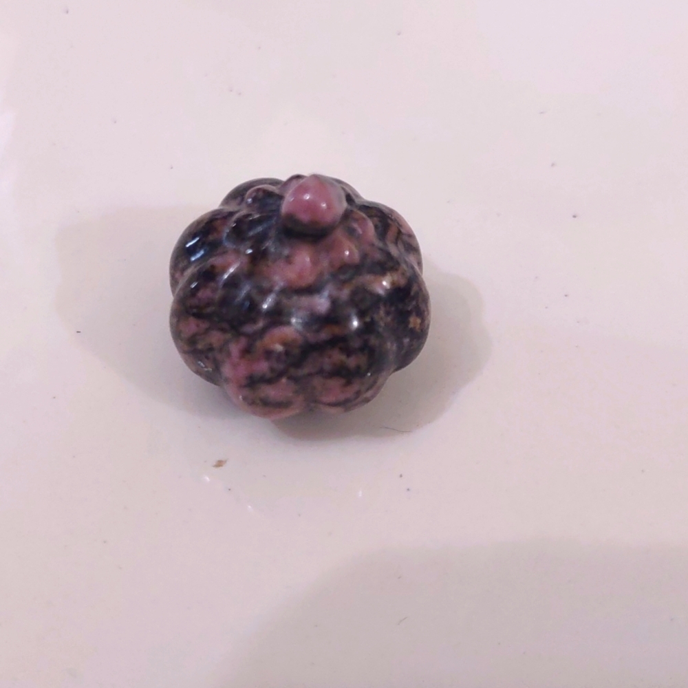 Rhodonite Pumpkin Carving Super Cute Fall Small 1inX0.9in